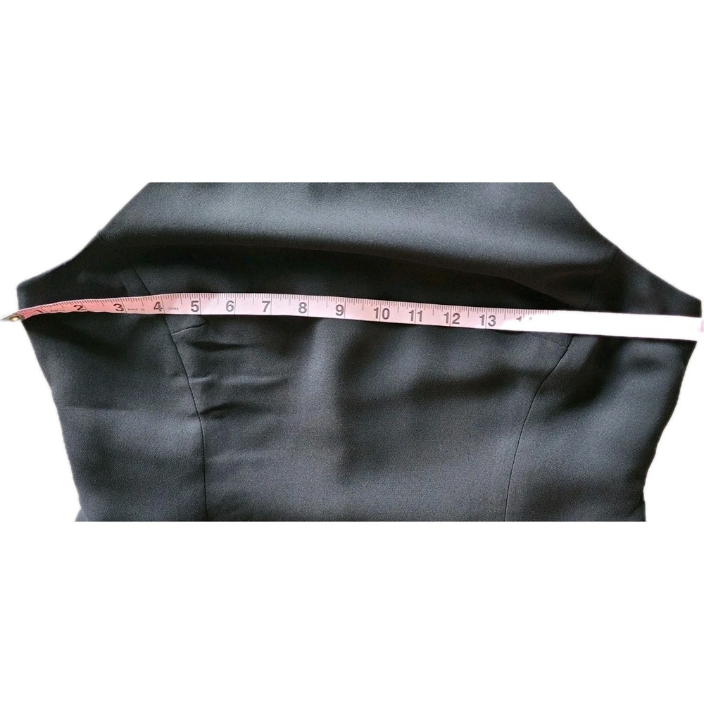 Evan Picone Dress Womens 10 Black Halter Beaded Cocktail Party Event NYE Holiday - Picture 4 of 9
